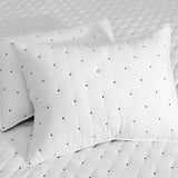 Jenny Mclean Swiss Dots Blue 3 Piece Coverlet Set Super King V442-RAN-COVERLET-SWISSDOTS-BLUE-SK