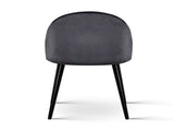 Artiss Dining Chairs Set of 2 Velvet Solid Curved Dark Grey MO-DIN-02-VEL-BKX2