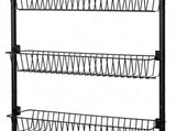 Toque Over the Door Pantry Organiser 6 Tiers Metal Hanging Storage Rack Black KT1055-BK-6-AU