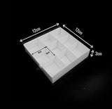 100 Pack of White Card Chocolate Sweet Soap Product Retail Gift Box - 9 bay 4x4x3cm Compartments V382-100CHOC9BAY