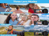 5K Video Camera with 56MP Dual Lens, WiFi, IR Night Vision, and 64GB SD Card in Black V178-59099