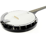 Karrera 5-String Resonator Banjo - Black 5S-BANJO-BLK