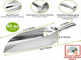 58oz 85oz Metal Scoops or Ice Machine - Large Aluminum Ice Scoop Set - Hand Wash Only V1259-DP01-F-510