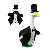 Porch Goose Outfits Outdoor Statue Wedding Set Bride & Groom Outfits for 23" Lawn Goose, Porch V1369-AZ3-W-13607