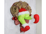 Christmas Thief Stolen Burlap Wreath Garland Home Ornament Party Decoration-40*50cm V1263-JX-1021
