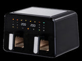 Spector 12L Dual Basket Air Fryer Electric Digital Touchscreen Oil Free Family FR1009-BK-AU