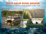 River, 12 LBS Boat Cast Iron Black Vinyl-Coated with Shackle, Marine Grade Mushroom V952-HMDPZT12B000EDC67V0