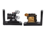 One Pair Shelf Book Ends Movie Projector Designed Resin Bookend Decoration for Study Home Office V1294-YM3115220102911-0421