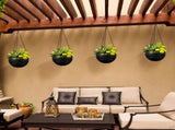 2Pcs Hanging Planters for Indoor Plant Self Watering Black Plastic Flower Pots V1192-AZ-W-22641