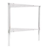 Acrylic Corner Shower Caddy 2 Tier Floor Standing Hollowed Corner Shelf Organizer for Bathroom V1294-YM0901-3112250005311