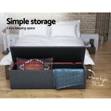 Artiss Storage Ottoman Blanket Box 140cm Linen Dark Grey OTM-L140-DA-GY-AB