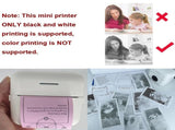 Mini Pocket Bluetooth Printer-Portable Thermal Printer with 13 Roll Papers for Journal/DIY V1366-AZ2-W-05553