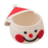 Cartoon Snowman Storage Basket Desktop Basket With Lids Organizing Basket Xmas Decor V1263-JX-1360