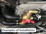 All Solid Brass Body Automobile Integrated 4-Way Heating Water Manual Control Valve 5/8 OD V1258-DP02-C-473