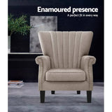 Artiss Armchair Wingback Beige Andrew UPHO-C-EMPO-TA