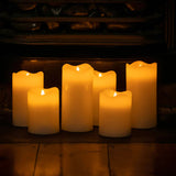 10 Pcs LED Block Pillar Candle White Flameless Safe Indoor Battery Power Party Home Decor Wedding V382-LEDPILLARX10
