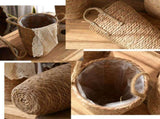Straw Woven Baskets Vase Ornaments Living Room Flower Arrangements Dried Flowers Wicker Flower Pots V1294-YM0626-230113AH01-2