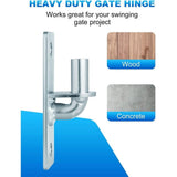 Heavy Duty Chain Link Gate Hinges 2-Pack with 5/8' Pin for Outdoor Metal Fences V1366-AZ2-W-14421