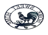Laser Cut Rooster Home Sweet Home Wall Art 60cm V637-71645RST