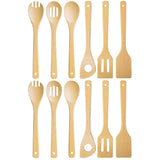 12-Piece Wooden Cooking Utensils Set with Spoons and Spatulas for Safe Kitchen Use V1369-AZ3-W-17491