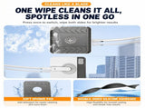 Lightweight Interior & Exterior Window Cleaner with 130CM Extendable Aluminium Pole & Cleaning Pad V888-ELOSUNG55116-5