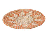 Round Grass Wall Ornaments 35cm Diameter Hand Knitting Hanging Woven Wall Baskets for Living Room V1294-YM0703-3115230050711