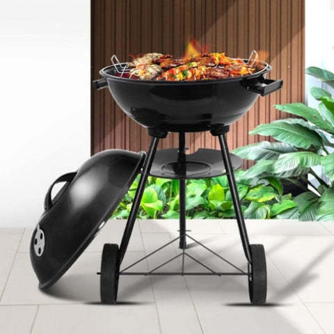 Grillz BBQ Grill Charcoal Smoker BBQ-AGRILL-ST-REBK