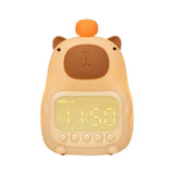 Capybara Themed Bedside LED Snooze Clock,Rechargeable Nightlight,Touch Control-the Perfectgift for V1369-AZ3-W-11464