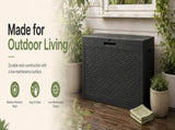 60 Gallon Outdoor Storage Deck Box, 227L Resin Patio Storage Box with Lockable Lid, Waterproof-Look V1338-WAK0074