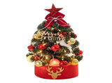 Tabletop Pine Tree Exquisite Artificial Mini Pine Tree for Home Room Holiday Party Decor 17.7in V1294-YM0901-3115240095111