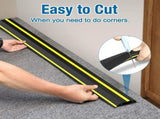 10 ft Floor Cable Cover Protector, Heavy Duty PVC Duct Easy to Unroll, Prevent Trip Hazard for Home V1258-DP02-F-577