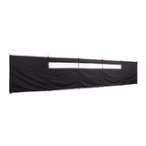 Camping Windbreak with Clear Windows & Carry Bag 725x140cm Black Outdoor Privacy Shelter V63-953281