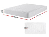 Giselle Waterproof Mattress Protector 100% Cotton Quilted Fitted Cover King MP-COT-WHITE-K