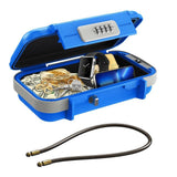Portable Safe Box Combination Code Security Case LockBox with Removable Chain Blue V1263-JX-7156-1