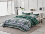Breezy Tropical green Cozy 3 Pc Bedspread & Pillow Cover Set V745-MAC080362Q13U