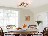 Modern Industrial Chandelier, 4 Light, Black V178-33517