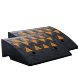 Rubber Curb Ramp 2 Pack, 15.2 cm Rise Height Heavy-Duty 15 tons Load Capacity Threshold Ramps, V952-SJDLYPDGB2197XHMWV0