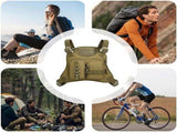 Men's Chest Bag Running Vest Pack Adjustable Straps Outdoor Sports Chest Rig Brown, 40 x 4 x 29 cm V1237-ZY-917-299