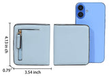 Slim PU Coin Purse, Women's Short RFID Blocking Minimalist Ultra-thin V1106-945-44220-PNK-2PCS