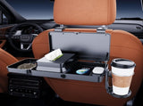 Car Backseat Tray Table Foldable & Adjustable Multi-Functional Travel Desk with Cup Holder, Snack V1107-CS-QCZYCPJ