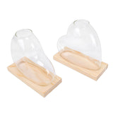 2PCS Propagation Vases Heart Shaped Glass Desktop Planter Plant Propagation Station for Small V1294-YM0901-3115260004712