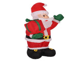 Christmas Inflatable Decoration 4FT Polyester Fiber Blow Up Father Christmas Holding A Gift for Xmas V1294-YM0901-3115230113411