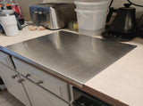 Silver Stainless Steel Chopping Board 80x50cm - Non-Slip Pastry Worktop Protector LSB-59248