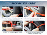 20 40 80pcs Zip Tie Tire Chains Universal Anti-Skid Tire Straps for SUV, Car & Pickup, Adjustable V1366-AZ2-W-10936