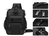 Gray Black Anti-Theft Backpack Waterproof Sling Backpack Travel Backpack Australia Daypack V1347-DSZ-001-001