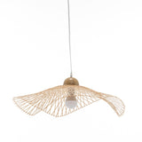 Sophia Natural Hand-Woven Bamboo Wave Pendant Lamp - Small V563-75229