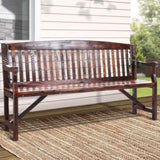 Gardeon 5FT Outdoor Garden Bench Wooden 3 Seat Chair Patio Furniture Charcoal ODF-BENCH-5FT-CC