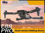 **E88 PRO All-in-One Gesture-Controlled Aerial Drone Dual Adjustable HD Cameras 3-Speed Wind V1106-E88PRO001