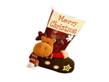 3 pack Reindeer-shaped Christmas stocking45cm high fabric gift bags, suitable for decorating V888-ELOSUNG56335-2