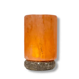 USB Himalayan Salt Lamp - Cylinder Carved Shape Pink Crystal Rock LED Light V238-SUPDZ-32768384198